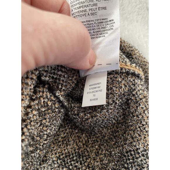 Chico’s Sz 0 (Small) Animal Print Pockets Snap Closure Long Duster Cardigan - Picture 7 of 10